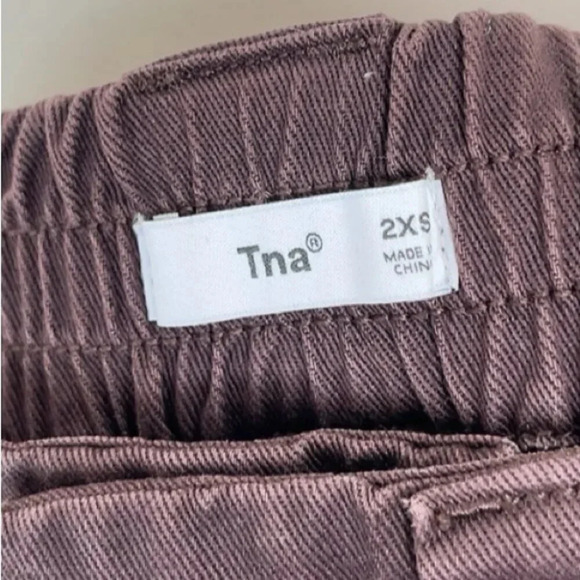 Aritzia Tna Womens XXS Cotton Brown Twill Cargo Pant - Picture 6 of 10